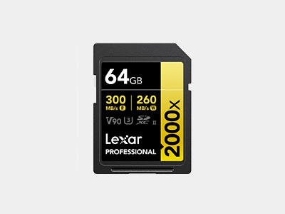 Lexar 64GB Professional 2000x UHS-II SDXC Memory Card