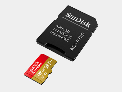 SanDisk 128GB Extreme UHS-I microSDXC Memory Card with SD Adapter