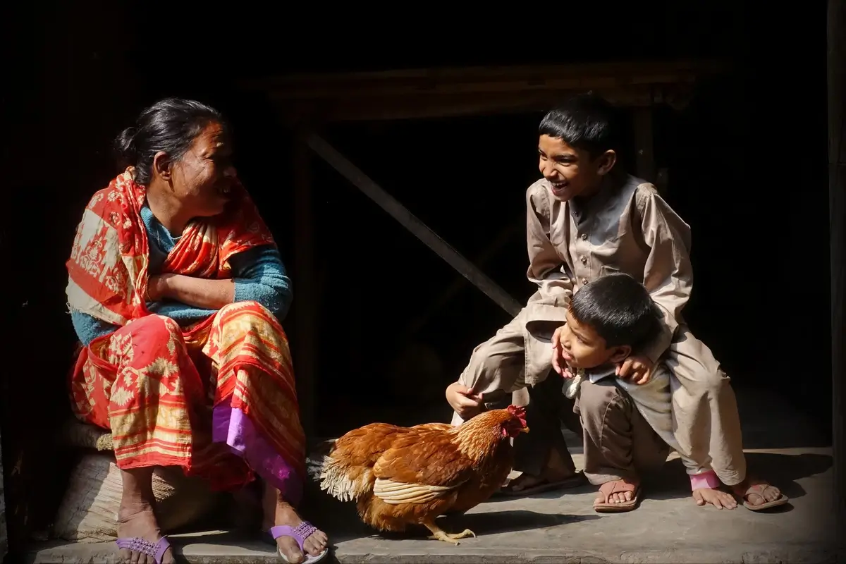 Winter morning, grandsons having fun with thier grand ma<p>© MD Saiful Amin</p>