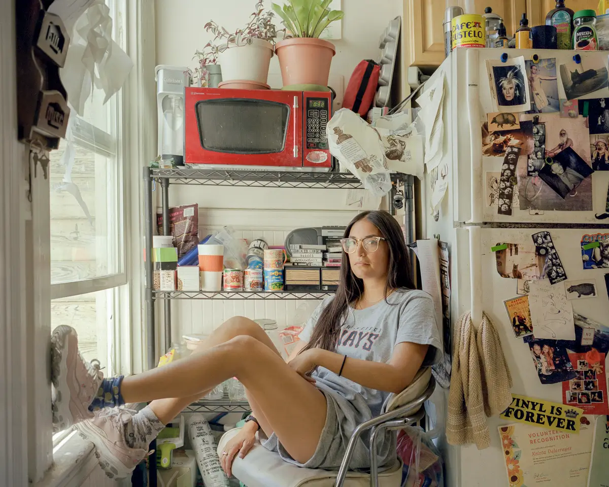 Krista in her Shared Apartment on Natoma Street, 2019<p>© Janet Delaney</p>