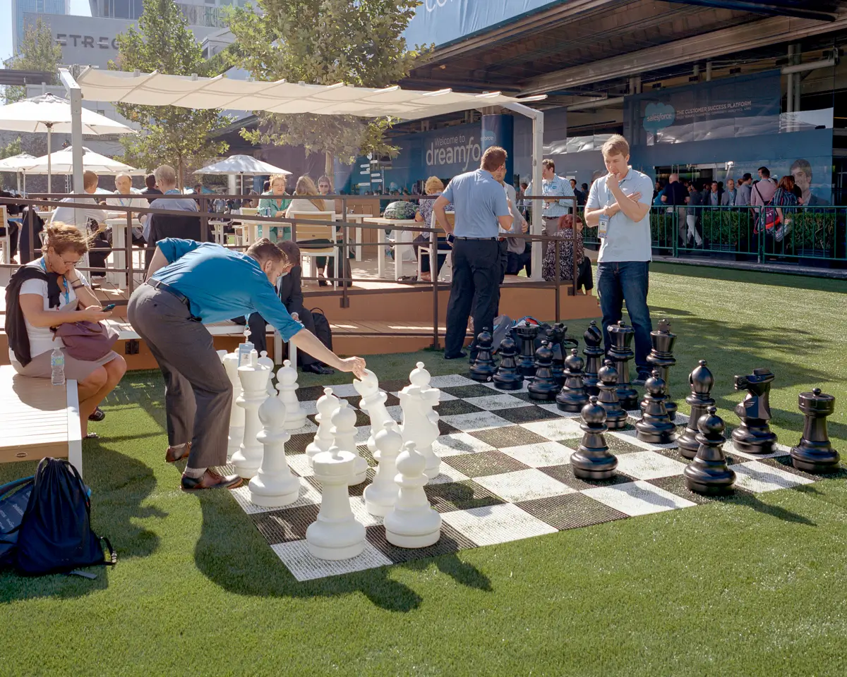 Chess Game, Dreamforce Convention, Moscone Center, 2014<p>© Janet Delaney</p>