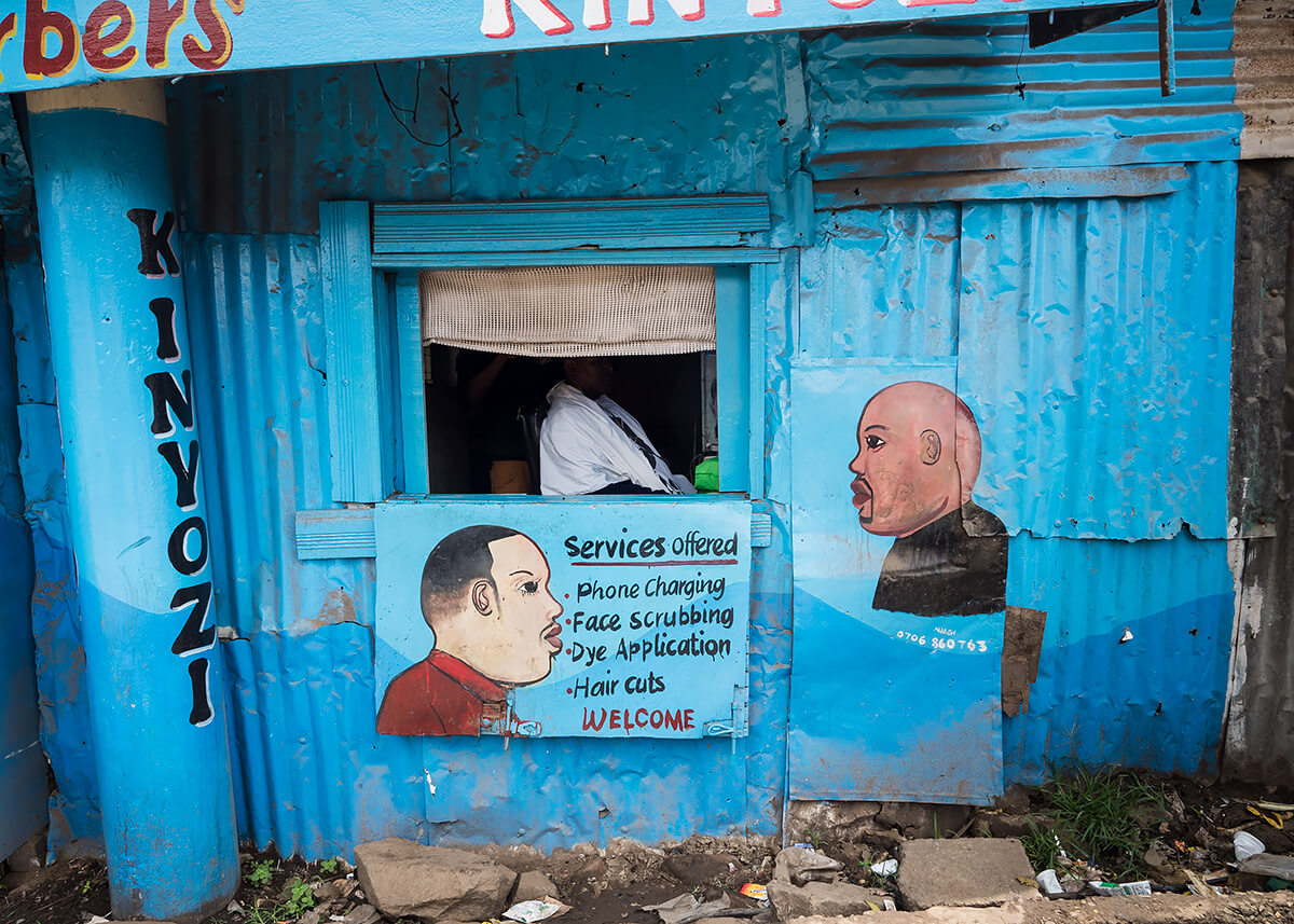 Kinyozi Barbers, Mathare<p>© Betty Press</p>